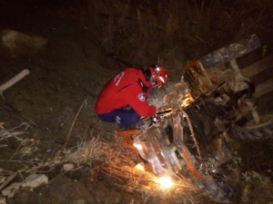 Traktörü İle Şarampole Yuvarlandı