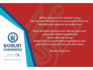 Bayburt Üniversitesi’nden Taziye Mesajı