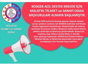 Kosgeb Acil Destek Kredisi’ne Müracaatlar Başladı
