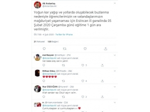 Erzincan Genelinde Kar Tatili