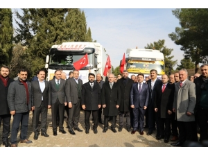 Mardin’den Elazığ Ve İdlib’e Yardım Tırları Gönderildi