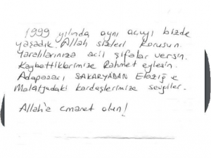 Sakaryalılardan Depremzedelere Duygu Dolu Mesajlar