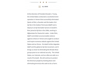 Abd, El Kaide Lideri Kasım El-rimi’nin Öldürüldüğünü Duyurdu