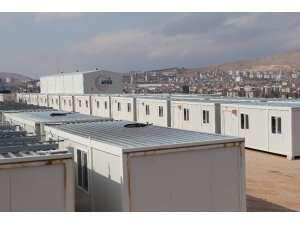 Elazığ’da Konteyner Kent Çalışmaları Aralıksız Sürüyor