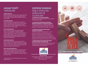 Deprem Bilgilendirme Broşürleri Bastırıldı