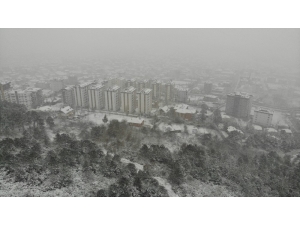 Aydos Ormanı’nda Hayran Bırakan Kar Manzarası Havadan Görüntülendi