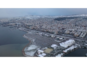 Beyaz Örtü İle Kaplanan Kocaeli Havadan Görüntülendi