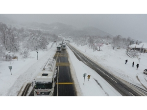 Bolu Dağı’nın Eşsiz Kar Manzarası Drone İle Görüntülendi