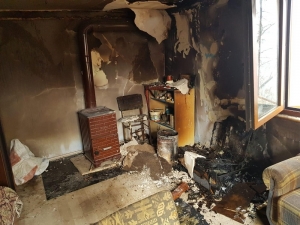 Akçakoca’da Yangında Evin Odası Kullanılmaz Hale Geldi