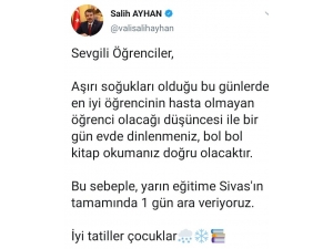 Sivas’ta Eğitime Bir Gün Ara