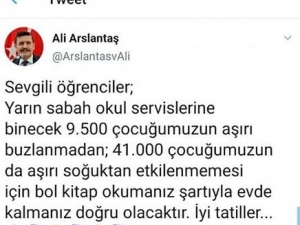 Erzincan’da Okullara Soğuk Tatili