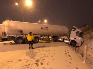 Oksijen Yüklü Tanker Kaza Yaptı