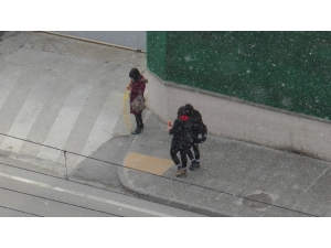 Gaziantepliler Güne Karla Uyandı