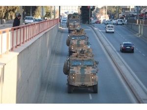 100 Araçlık Askeri Konvoy Şanlıurfa’ya Ulaştı
