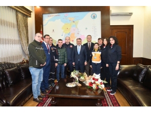 112 Acil Çağrı Personeli Vali Yazıcı’yı Ziyaret Etti