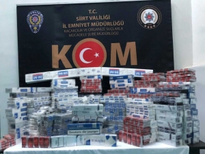 Siirt’te 2 Bin 800 Paket Kaçak Sigara Ele Geçirildi