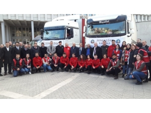 Depremzedelere Zonguldak’tan Dört Tır Yardım Gönderildi