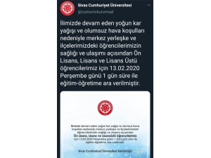 Sivas’ta Yükseköğretime 1 Gün Ara