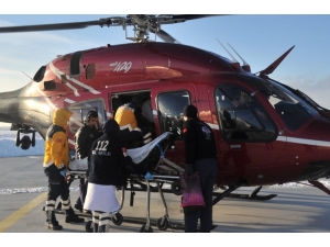 Diyabet Ve Tansiyon Hastasının İmdadına Polis Helikopteri Yetişti