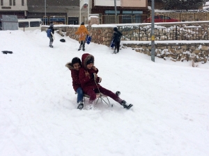 Bayburt’ta Kar Yağışı Etkili Oluyor
