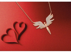67 Burda Avm’den Sevgililer Günü’nde Melek Kolye Hediye