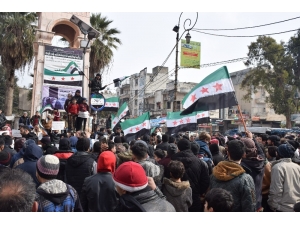 Azez Halkından Rejim Karşıtı Protesto