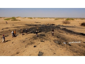 Husiler Koalisyon Uçağının Düşürülme Görüntülerini Yayınladı