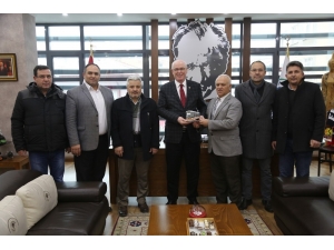 Demiryolcular Kazım Kurt’u Ziyaret Etti