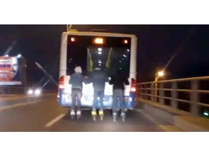 Ankara’da Patenli Gençlerden Tehlikeli Yolculuk