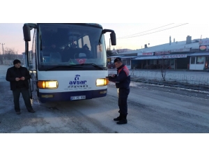 Bolvadin’de İşçi Servisleri Denetlendi