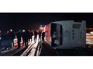 Kayseri’deki Otobüs Kazasında 14 Kişi Yaralandı