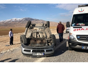 Kontrolden Çıkan Otomobil Takla Attı: 1 Yaralı