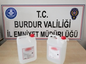 Burdur’da 7 Litre Etil Alkol Ele Geçirildi
