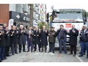 Denizli’den İdlib’e 7 Tırlık Yardım Konvoyu Yola Çıktı