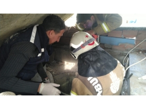 Su Kuyusuna Düşen Köpeği Kurtarma Operasyonu Kamerada