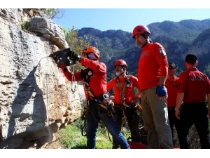 Kayalıklarda Mahsur Kalan Oğlağı Akut Ve Jak Kurtardı