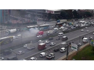 E-5’te Korkutan Ambulans Yangını