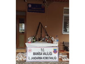 Jandarmadan İşletmelere Kaçak İçki Ve Sigara Operasyonu