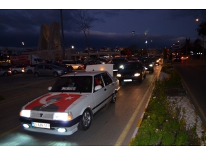 Didim’de İdlib Şehitleri İçin Araç Konvoyu Düzenlendi