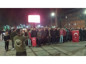 İslahiye’de İdlib Şehitleri İçin Destek Gösterisi