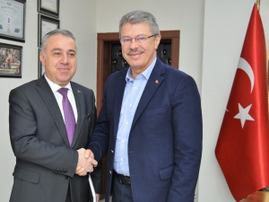 İl Tarım Müdürü Mustafa Şahin’den Başkan Akay’a Ziyaret