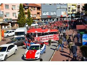 Yenice’de İdlib Şehitleri İçin Yürüyüş Yapıldı