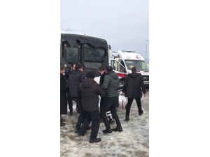 İşte Saldırıya Uğrayan Servis Otobüsü