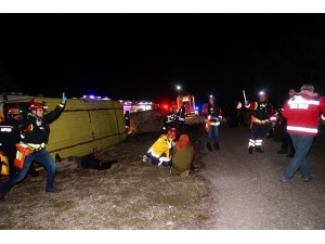 Otobüs Kazası İhbarı Tatbikat Çıktı