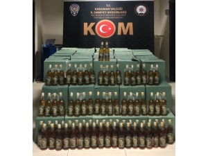 Karaman’da Bin 260 Şişe Kaçak İçki Ele Geçirildi