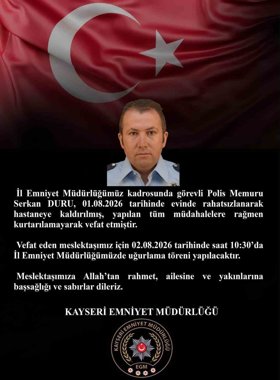 evde-rahatsizlanan-polis-hastanede-hayatini-kaybetti