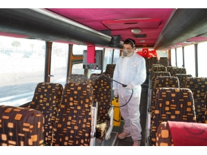 Ayvalık Belediyesi Araçlarına “Korona Virüs” Dezenfektesi