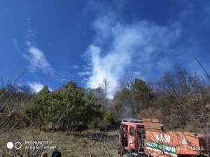 Makilik Alanda Çıkan Yangın Korkuttu