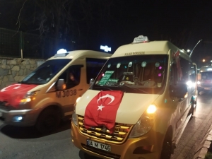 Minibüsçülerden Mehmetçiğe Destek