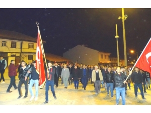 Hisarcık’ta Bahar Kalkanı Harekatına Destek Yürüyüşü